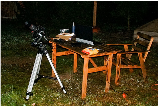 Nocne focenie - Nikon, montaż paralaktyczny, komp