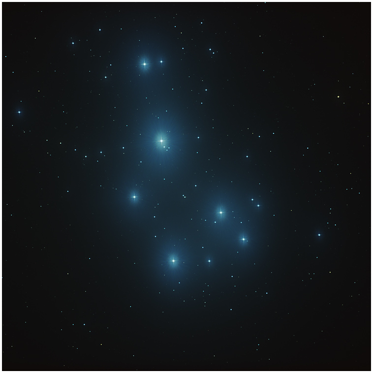 Plejady - M45 przez chmury / Astrofotografia